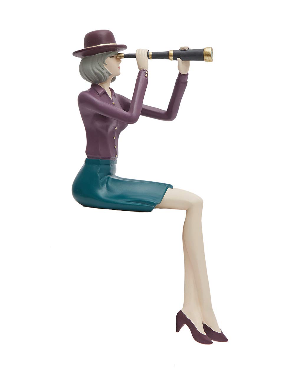 Amoy-Art Modern Sculpture Arts Woman Figurine Statue Modern Decor Gifts Home Ornament Table Centerpiece Crafts Polyresin 22cm
