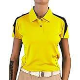 Ladies Caddie Golf Shirt - Yellow/Black