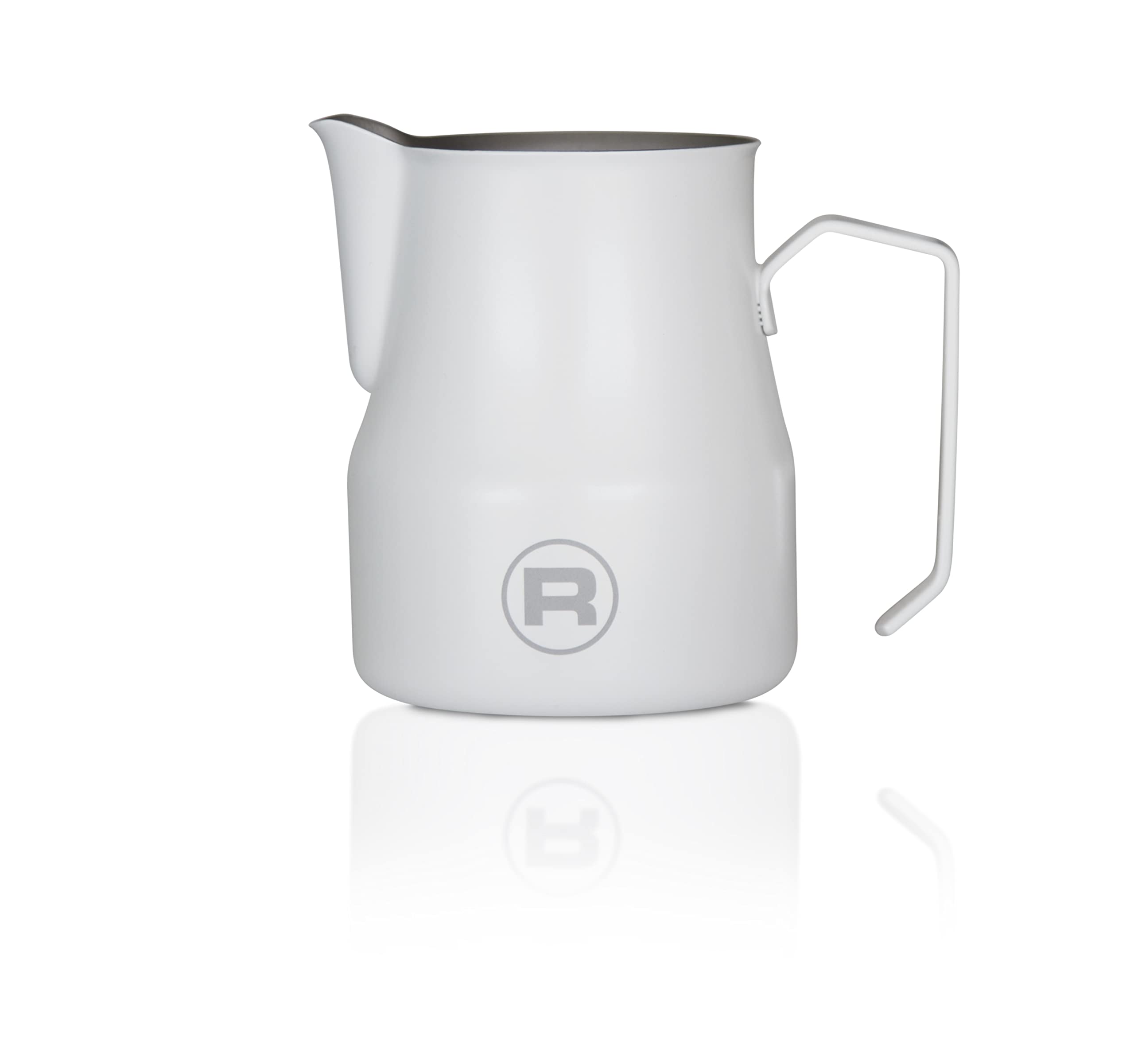 Rocket Espresso 18/10 Stainless Steel Frothing Pitcher, 16.9oz Matte White | Professional Milk Jug