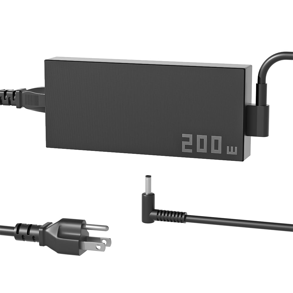 Photo 1 of SLRIOYS 200W 150W Charger ø 4.5mm for Asus Vivobook Pro 15 16 16X 14 14X Q543 Q533 N6506 K6602 M7600 M6400 N7401 K6400 M6500 K6502 K6500 Q540 Zenbook Pro 15 17 Flip UP6502 UM6702 UM535 UX535 Laptop
