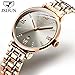 Female Watches for Women Swiss Quartz Movement Stainless Steel Rose Gold Luxury Ladies Wrist Watch Waterproof Blue face Dial Watch Set for Women