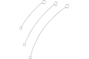 VANBARIS 925 Sterling Silver Necklace Extender Sterling Silver Necklace Chain Extenders for Necklaces 2", 3", 4" Inches