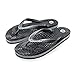 Revs - Lights - Men's and Women's Reflexology Massage Flip Flops, Black, US9 Women/US8 Men