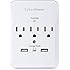 CyberPower CSP300WUR1 Surge Protector 3-AC Outlet with 2 USB (2.1A) Charging Ports