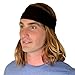 Kooshoo HU Black Headband For Men. Ecofriendly Black Bandana Headband for Hiking, Running and Life.