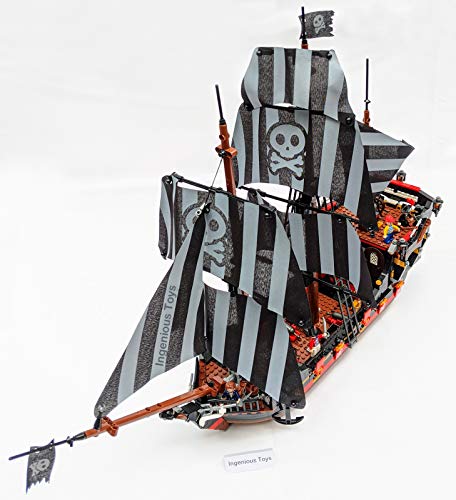 Piratenschiff 560 Teile - 6 Figuren Kanone Karibische See Kompatibel (307) Neu – Bild 3