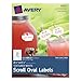 Avery Textured Scroll Oval Label, White, 2.5-Inch x 1.5-Inch, Pack of 45 (80501)
