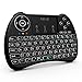 (Backlit Version)REIIE H9+ Backlit Wireless Mini Handheld Remote Keyboard with Touchpad Work for PC,Raspberry Pi 2, Android TV Box ,KODI,Windows 7 8 10 primary