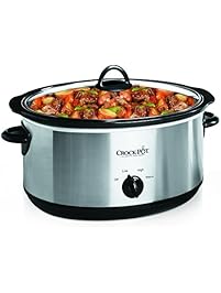 Crock-Pot 7-Quart Oval Manual Slow Cooker, Stainless Steel (SCV700SS)
