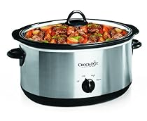Crock-Pot 7-Quart Oval Manual Slow Cooker, Stainless Steel (SCV700SS)