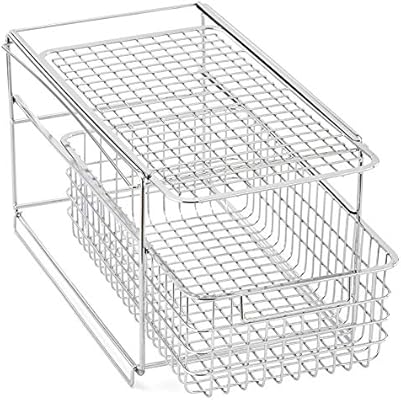 Amazon Com Ezoware Organizer Cabinet Mesh Sliding Drawer Basket