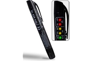 Brake Fluid Tester Pen, eOUTIL Hydraulic Fluid/Liquid/Oil Moisture Analyzer with 5 LED Indicators, Auto Brake Diagnostic Test