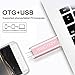 AbaDisk 128GB USB 2.0 Flash Drive Metal Smart Phone Pen Drive Flash Drive For Android Memory Stick Mini Pendrive (128GB, Pink)