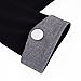 HOMEYEE Women's Official Wear to Work Half Sleeve V Neck Pencil Bodycon Dress B364 (6, Black + Gray)