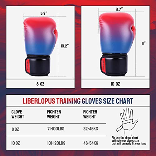 Liberlupus Youth Boxing Gloves for Ages 1018, 8oz & 10oz Teens Boxing