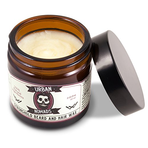 Best Beard Balm & Wax | Strong Hold | Leave in Conditioner & Styling Balm for All Beard Styles, Mustache, Hair | Carotenes, Sesame Seed Oils, Bergamot and Citric Fruit Oils | Made in Spain | 2 oz