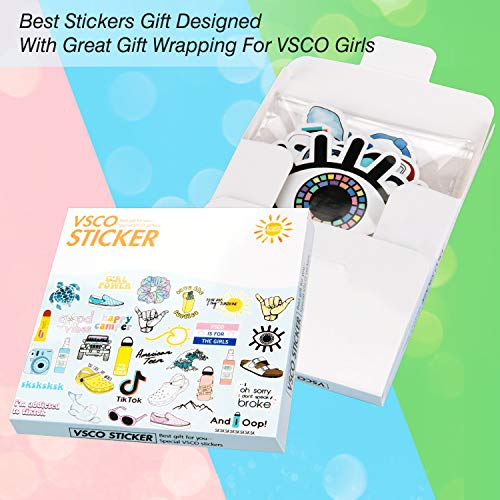 image for 34PCs VSCO Stickers for Hydro Flask, Enjoyee Special Designed Multi Co