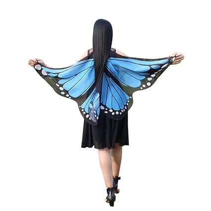 JMETRIC Faschingskostüme Schmetterling Schal Mädchen Karneval Kostüm Schmetterlingsflügel feenhafte Cosplay Kinder