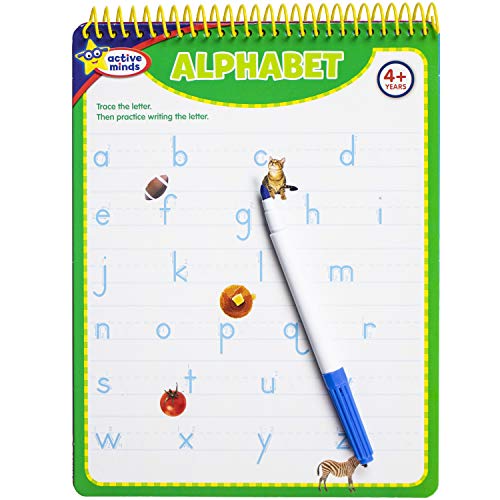 Active Minds - Write-and-Erase - Wipe Clean Learning Boards Ages 4+ - Numbers, Addition, Alphabet, Shapes, and Drawing - Thumbnail 2