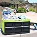 CleverMade CleverCrates 32 Liter Collapsible Storage Bin/Container: Solid Wall Utility Basket/Tote, Kiwi Green