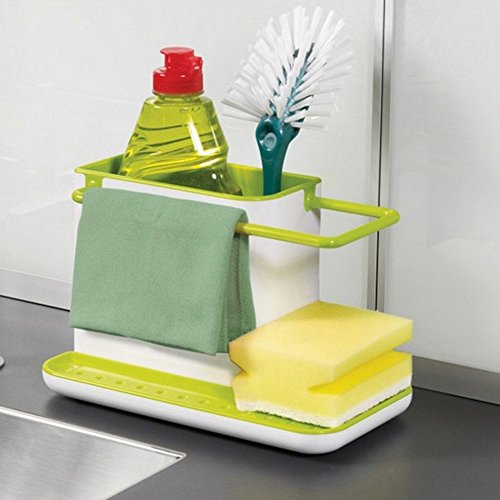 GreenSun(TM) 2016 New 3 IN 1 Glove Plastic Racks Organizer Caddy Storage kitchen organizer Sink Utensils Holders Drainer tableware Towel Rack