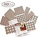 Seddox Premium Furniture Set with Bonus Rubber Bumper, Heavy Duty Extra Adhesive Hardwood Floor Protectors, Felt Chair Leg Pads for Wood and Laminate Floors, Large, Beige, 152 Piece
