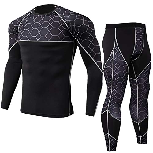 SSYUNO Men's Cycling Jersey Suit Fast Drying Tops Pants Sports Tight Suit Padded Biking Jakcet Outfit