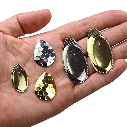 QualyQualy Fishing Spoons Blades Spinner Easy Spin Spinner Folded Clevises Spinner Spoons Tackle