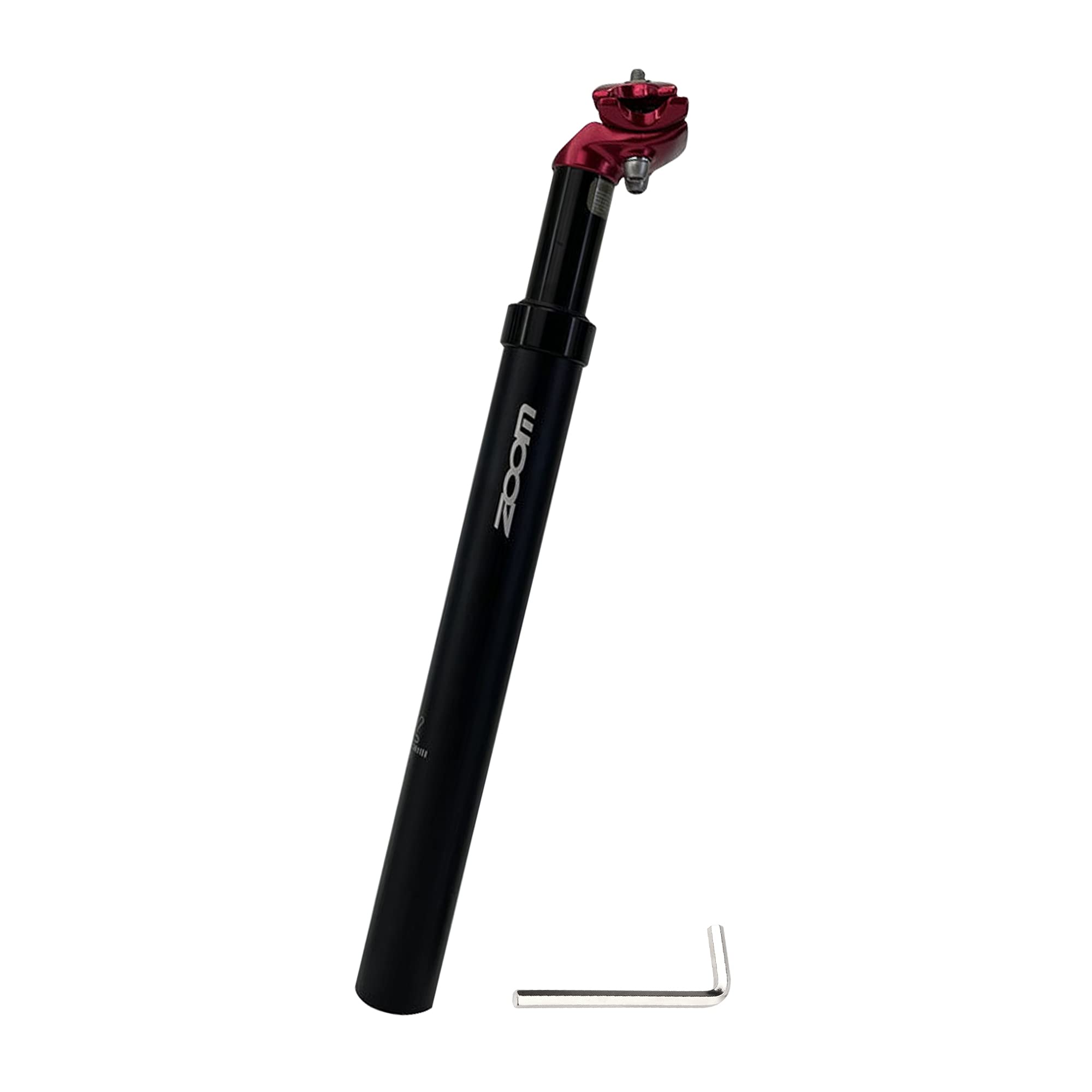 JaneEyre Spring Seat Post with 27.2, 30.8 or 31.6 mm Diameter, Bicycle Seat Post Spring-Loaded for E-Bike, MTB, Downhill, Trekking, City Bike (Red 31.6 mm)