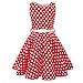 Girls 50s Vintage Swing Rockabilly Retro Sleeveless Party Dress for Occasion