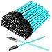Akstore 100 Pack Disposable Eyelash Mascara Brushes Eyelash Brush Wands Applicator Makeup Kits (Colorful-Black)