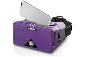 Merge VR Headset - Augmented Reality and Virtual Reality Headset, Play Educational Games and watch 360 Degree Videos, STEM Tool for Classroom and Home, Works with iPhone and Android (Pulsar Purple)