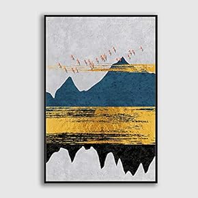 Framed Canvas Home Artwork Decoration Abstract Scenery Canvas Wall Art for Living Room, Bedroom - 16x24 inches