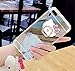 iPhone 7 Plus Mirror Case,Cartoon Cat Ring Holder Mirror Cover Ultra Thin Slim Soft TPU Phone Case For iPhone 7 Plus 5.5 inch,Siliver