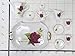 Miniature Collectible RED ROSE Porcelain Tea Set: Teapot, Sugar Bowl, Creamer, 2 Teacups, Serving Platter