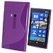 iGadgitz Dual Tone Purple Durable Crystal Gel Skin (TPU) Case Cover for Nokia Lumia 920 Windows Smartphone Mobile Phone + Screen Protector