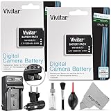 (2 Pack) EN-EL12 Battery and Charger Kit for NIKON Coolpix AW100 AW110 AW120 S9500 S9300 S9200 S9100 S8200 S8100 S6300 P330 - Includes: 2 Vivitar Ultra High Capacity Rechargeable 1200mAh Li-ion Batteries + AC/DC Vivitar Rapid Travel Charger + Cleaning Kit + MagicFiber Microfiber