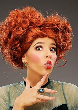 Magic Box Womens Hocus Pocus Style Curly Ginger Witch Wig
