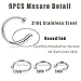 Udalyn 9PCS 18-22G Stainless Steel Nose Ring Hoop Earring Body Jewelry Piercing for Women 6-10MM Silver-Tone
