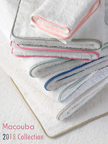 Macouba Bathroom Towel Set 600 GSM White Cotton Bath Towel Set with Pink Border/Trim| Soft, Ultra Absorbent Luxury Spa/Hotel Towel Pack of 2 Bath Towels, 2 Hand, 2 Face Washcloths - Thumbnail 7