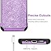 Galaxy S6 Case, Samsung S6 case, BENTOBEN 2 in 1 Glitter Bling Hybrid Slim Dual Layer Soft TPU Hard Covers Sparkly Shiny PU Leather Anti-slip Shockproof Protective Case for Samsung Galaxy S6, Purple