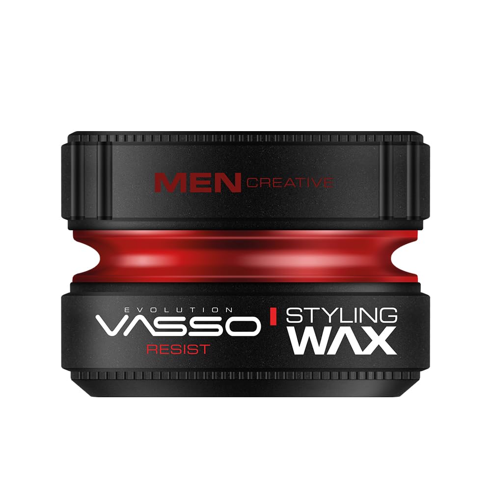 Vasso Resist Hair Styling Wax Water Based Gel Wax, Red, 1 Count