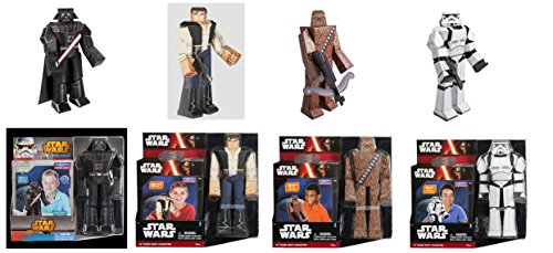 Star Wars Blueprint 12" Paper Craft Set - 4 pc Set (Darth Vader, Hans Solo, Chewbacca, Stormtrooper )