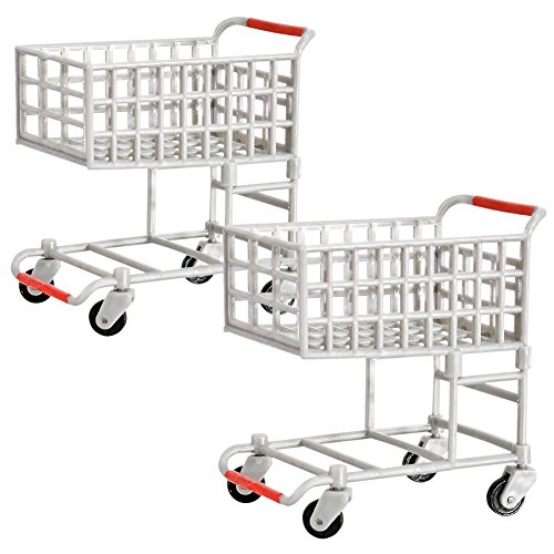 Set of 2 Shopping Carts for WWE Wrestling Action Figures