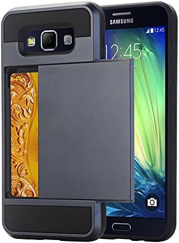 Galaxy A5 Case, EVERGREENBUYING [Slider Series] Protective Sliding Card Cases for SM-A5000 Soft-Interior Scratch Protection Finished Hard Cover for Samsung GALAXY A5 (2015) Sapphire