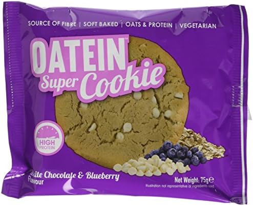 Oatein White Chocolate and Blueberry Flavour Cookie - Pack of 12
