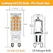 LeMeng G9 LED Light Bulbs 4W 400Lm 2700K Warm White, 40W Halogen Equivalent, AC 120V Bi-Pin G9 Base, Not Dimmable- 6 Pack，