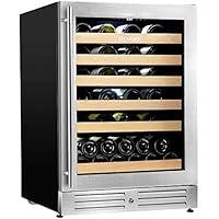 【Upgraded】 Wine Cooler Built-in Multi-Size Bottle, TS-1 series Wine refrigerator, Double-Layer Tempered Glass Door…