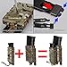 IDOGEAR Mag Pouches 5.56/7.62mm Rifle Magazine Pouches with 9mm Pistol Mag Pouch Set Tactical Airsoft Molle Mag Carrier Holder