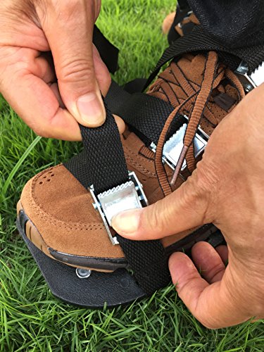 Cakie Professional Heavy Duty Lawn Aerator Shoes, 3 Adjustable Straps and Zinc Alloy Buckles, Free Extra Spikes, Universal Size That Fits All, for a Greener and Healthier Garden or Yard. - Thumbnail 5
